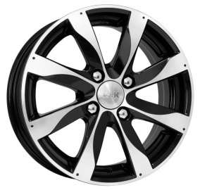 Диск K&K Джемини 5,5 x 14 4*100 Et: 43 Dia: 60,1 алмаз черный