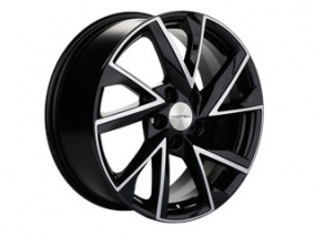 Диск Khomen 1714 7x17 5*110 Et:46 Dia:63,3 Black-FP