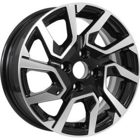 Диск KDW KD1420 5,5x14 4*100 Et:40 Dia:60,1 Black Front Polished