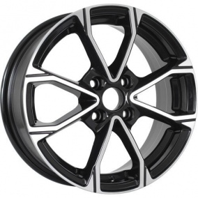 Диск KDW KD1590 6x15 4*100 Et:45 Dia:54,1 Black Front Polished