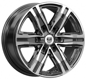 Диск K&K R8 (КС1174) 7,5x17 6*139,7 Et:38 Dia:67,1 алмаз черный